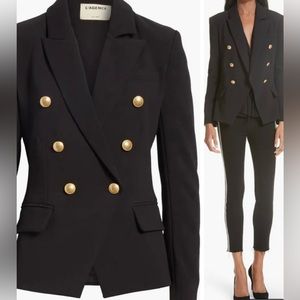 L’Agence Kenzie blazer black with gold buttons size 6